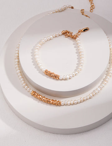 Sterling silver pearl bracelet