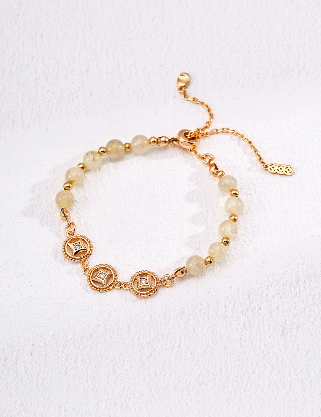 Qian Duoduo Series 925 Sterling Silver Pearl/Gold Bracelet Wear a lot of money, and the money is infinite; Wear a lot of money, wealth and sorrow; Wear a lot of money, wealth and prosperity from all directions, perfect luck.