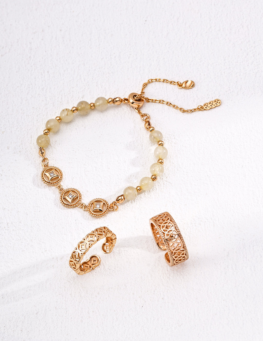 Qian Duoduo Series 925 Sterling Silver Pearl/Gold Bracelet Wear a lot of money, and the money is infinite; Wear a lot of money, wealth and sorrow; Wear a lot of money, wealth and prosperity from all directions, perfect luck.