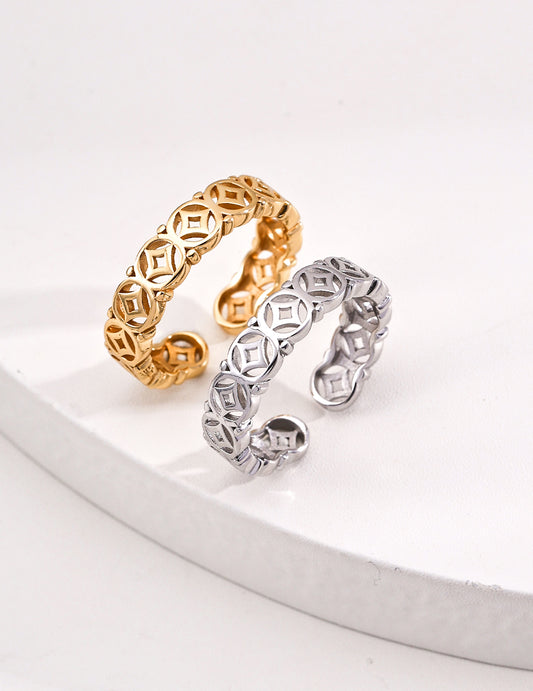 Qian Duoduo 925 sterling silver ring Wear a lot of money, and the money is infinite; Wear a lot of money, wealth and sorrow; Wear a lot of money, wealth and prosperity from all directions, perfect luck.