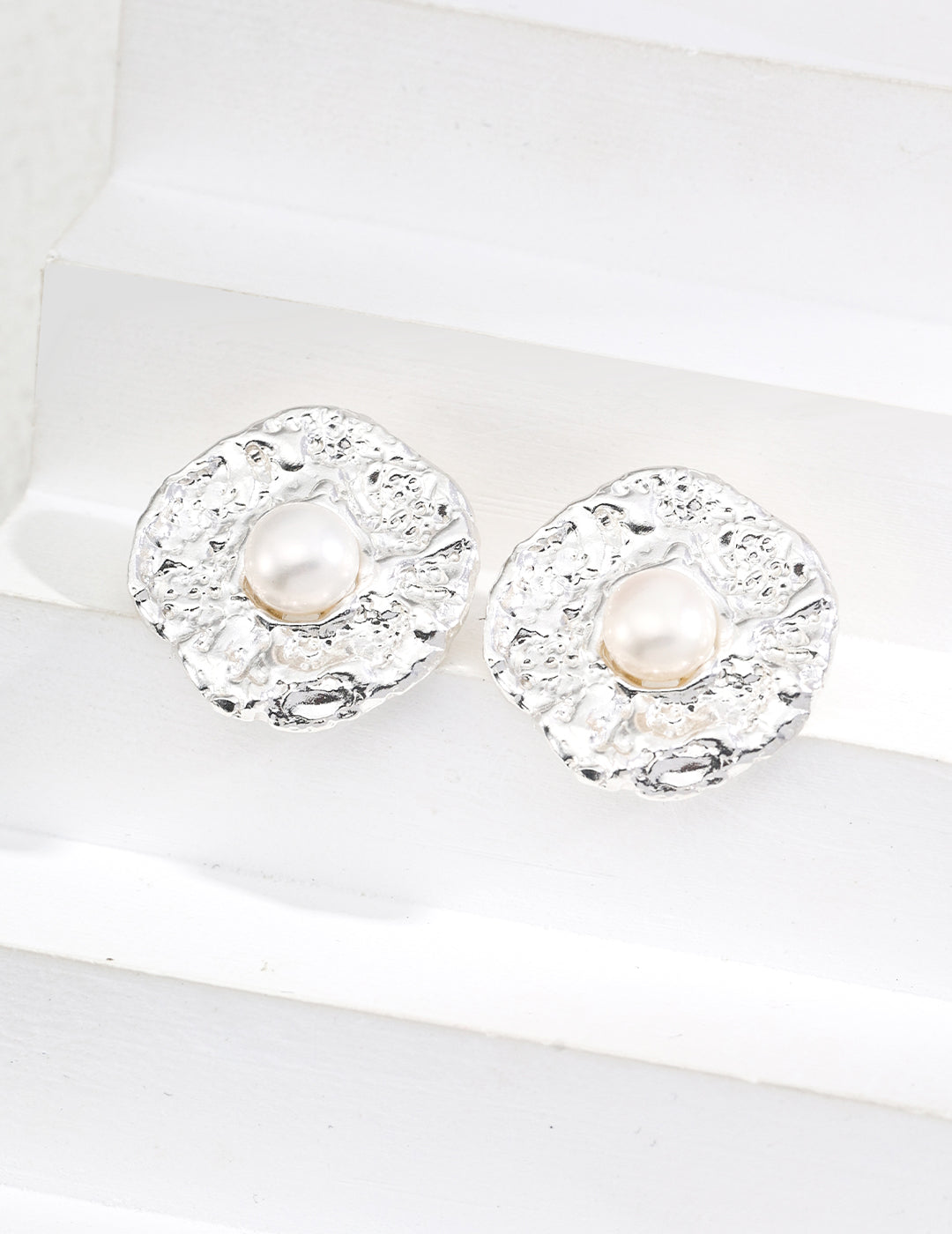 S925 Silver Vintage Natural Pearl Earrings