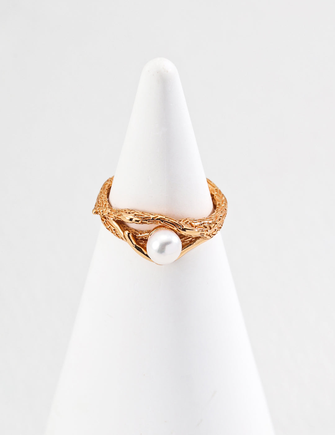 S925 Silver Simple Natural Pearl Ring