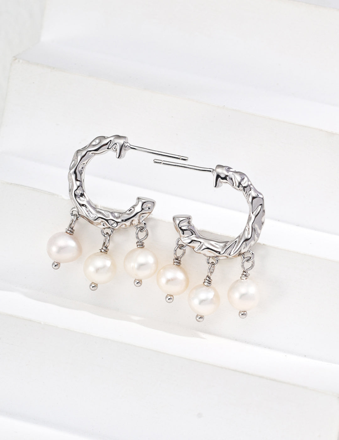 S925 Silver Natural Pearl Earrings