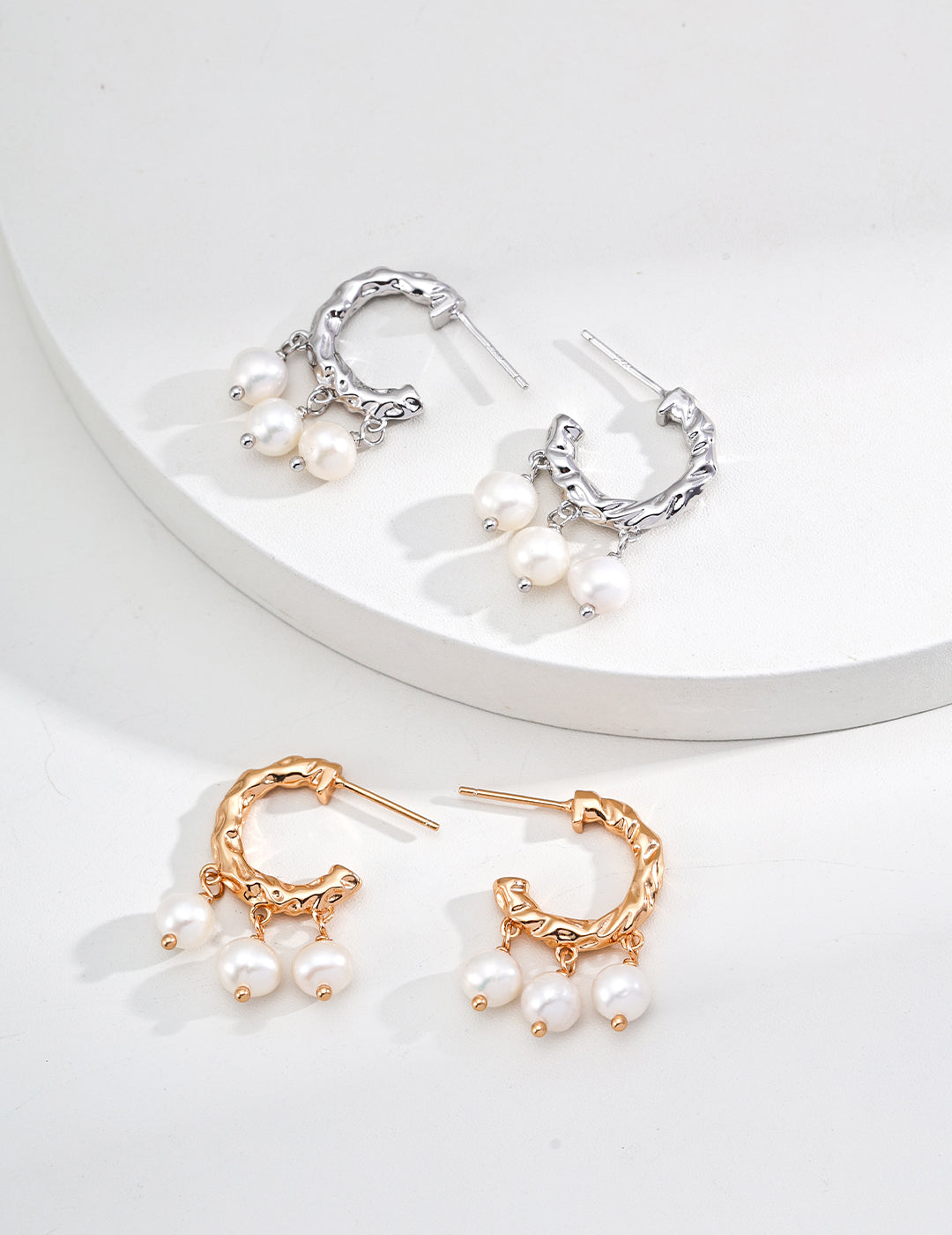 S925 Silver Natural Pearl Earrings