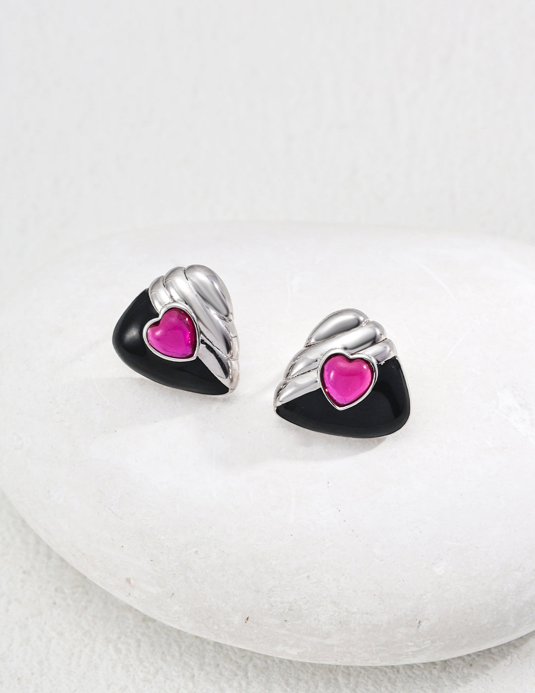 Sterling silver heart earrings