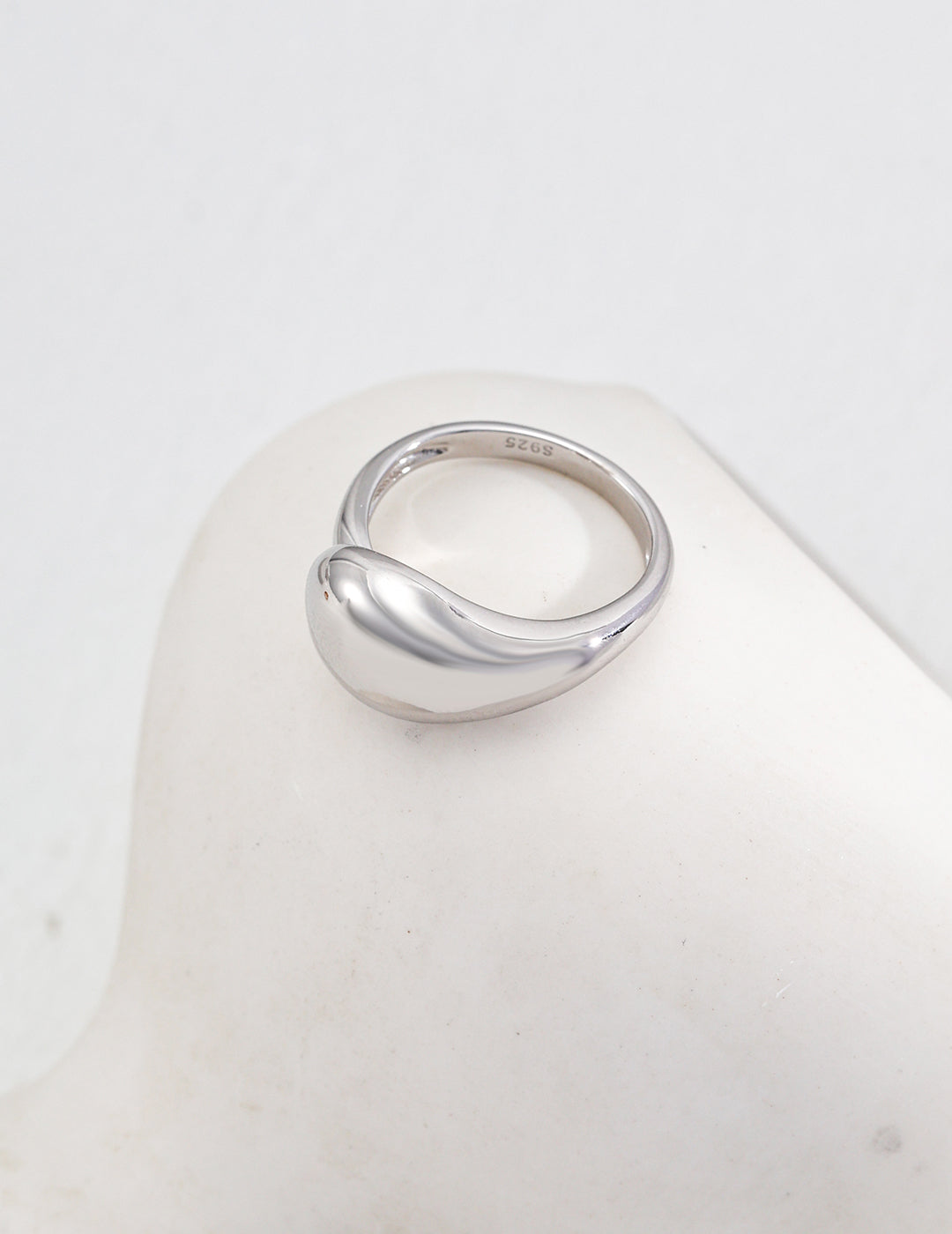 Sterling silver minimalist matte/smooth ring