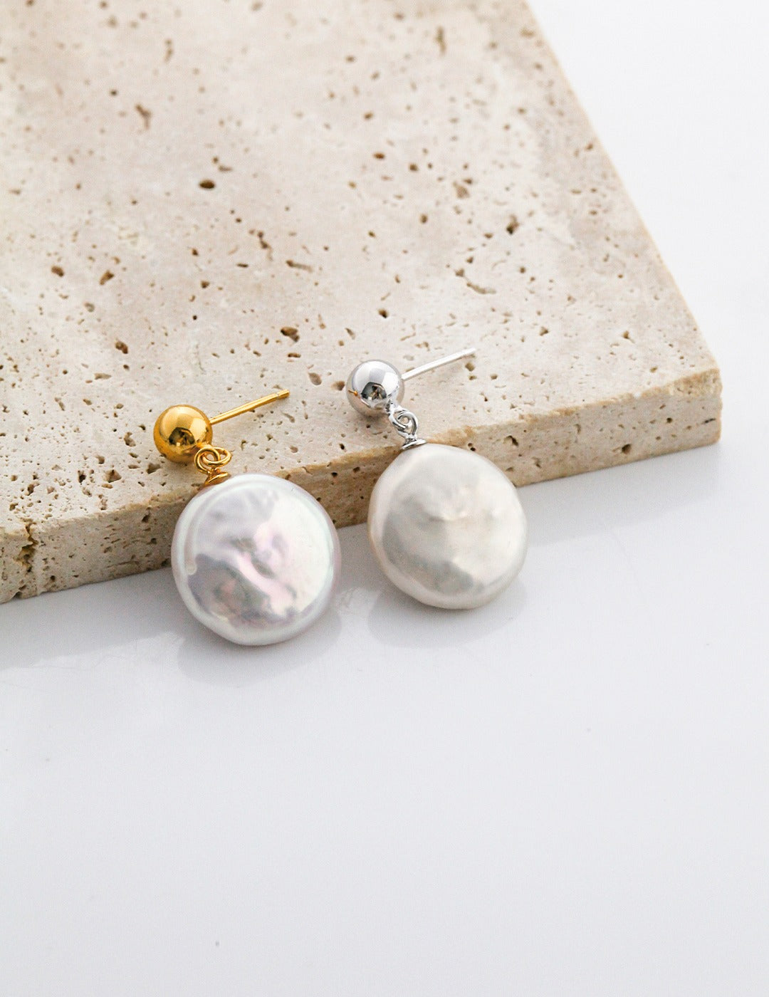 Premium stud earrings feminine shaped pearl earrings