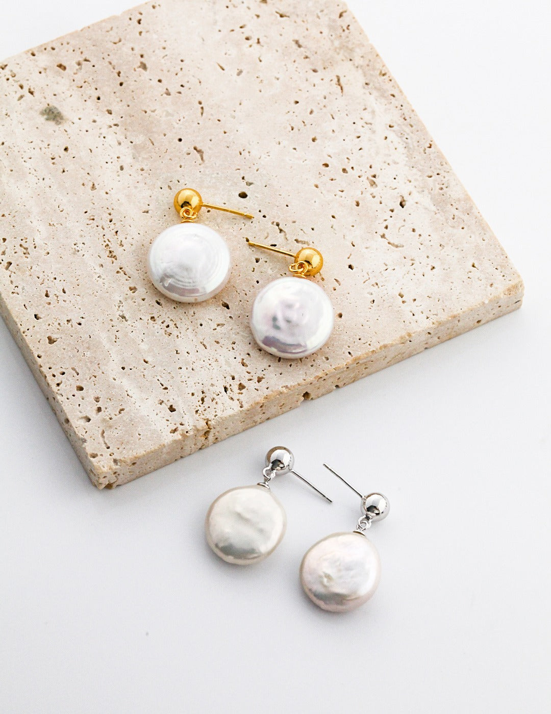 Premium stud earrings feminine shaped pearl earrings