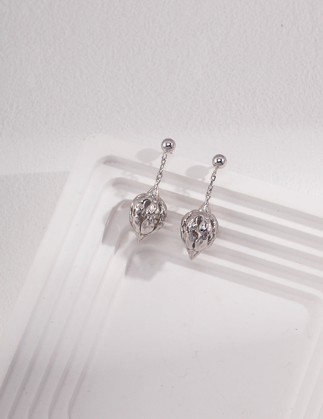 Natural Elements - Flower Cluster Series Sterling silver minimalist earrings