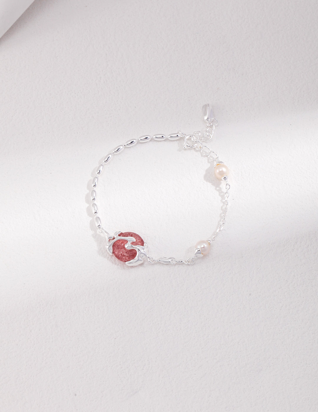 New Chinese style "Luoxia" series design Sterling silver strawberry crystal bracelet