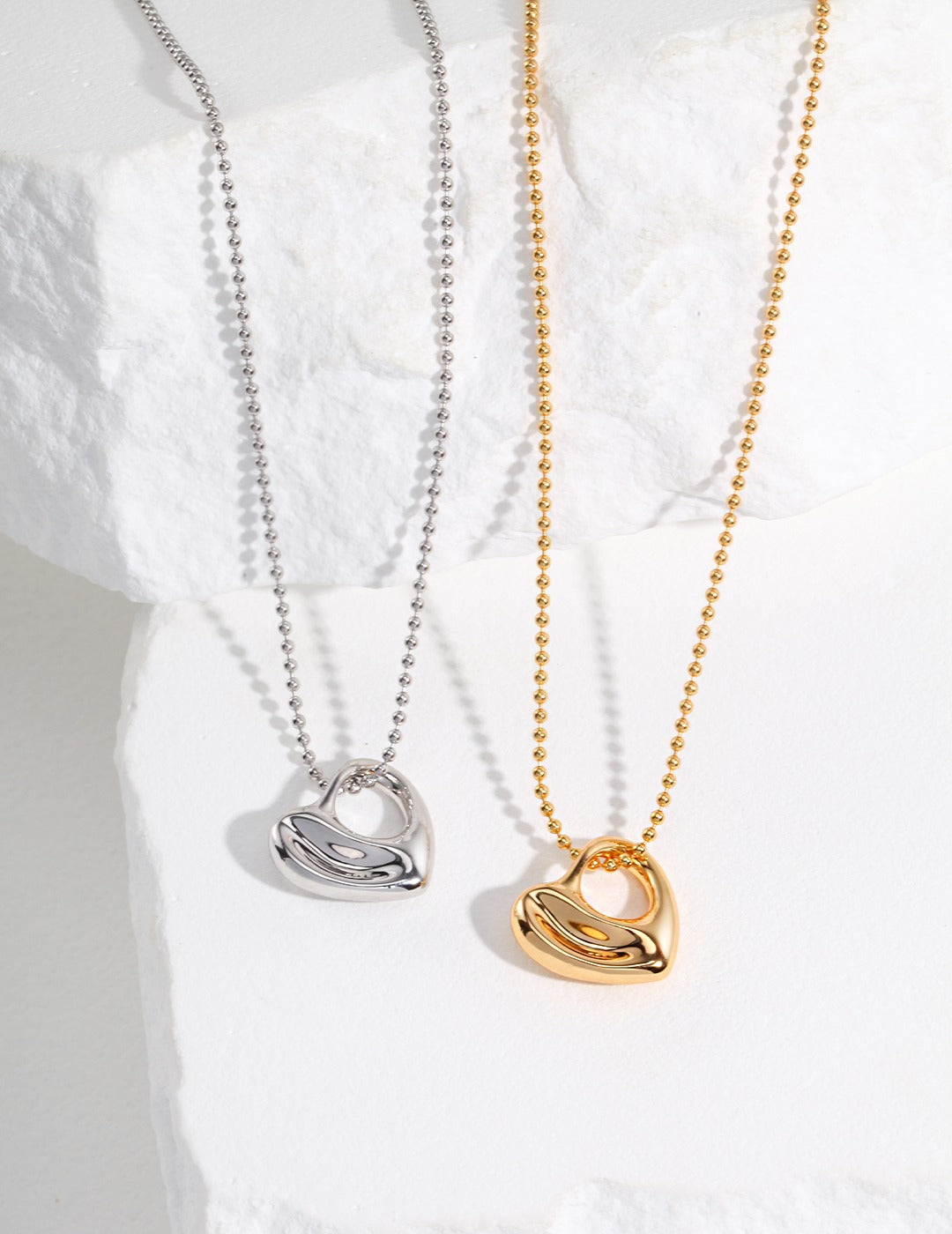 Sterling silver heart necklace