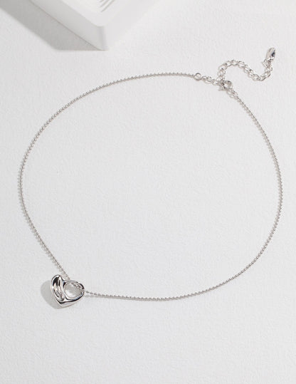 Sterling silver heart necklace