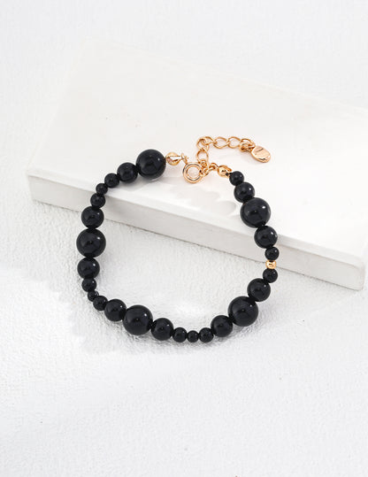 Sterling silver black onyx bracelet