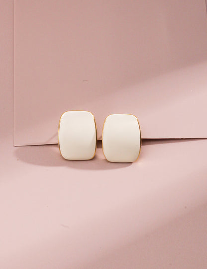 Drip glazed stud earrings