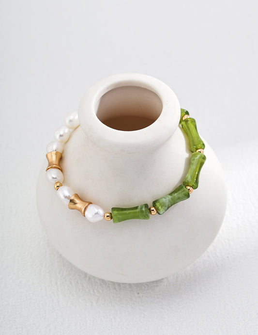 Chinese slub pearl bracelet