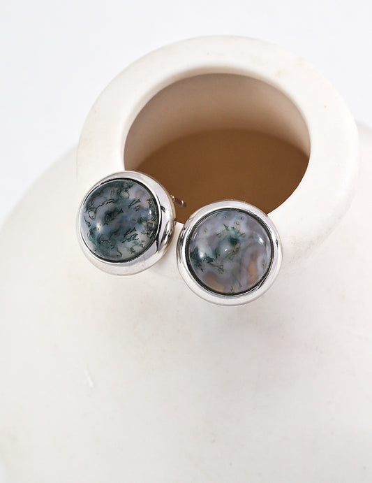 Agate sterling silver earrings