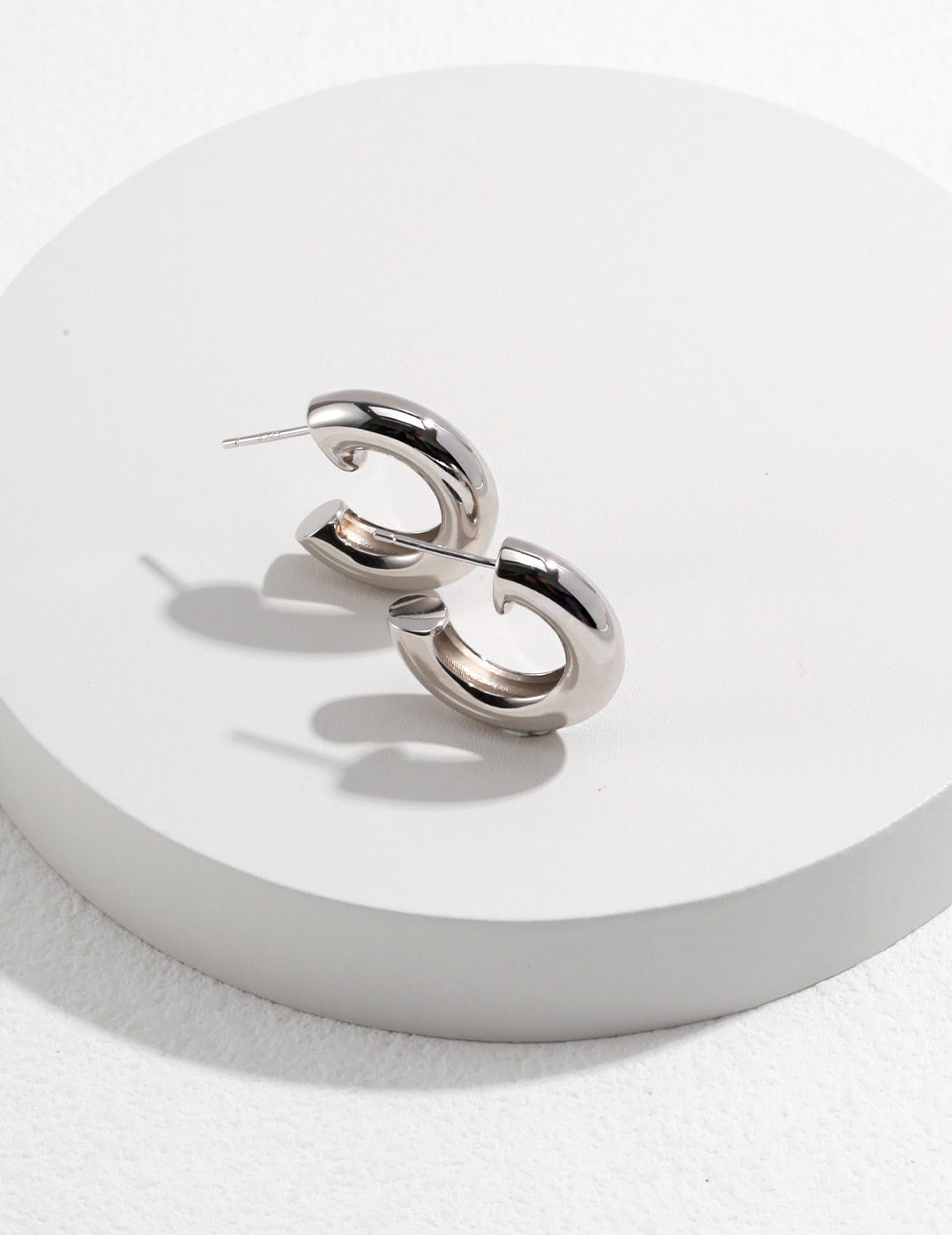 Sterling silver minimalist earrings