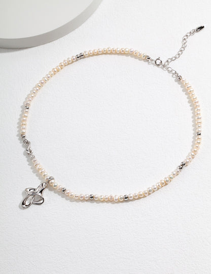 Sterling silver pearl necklace