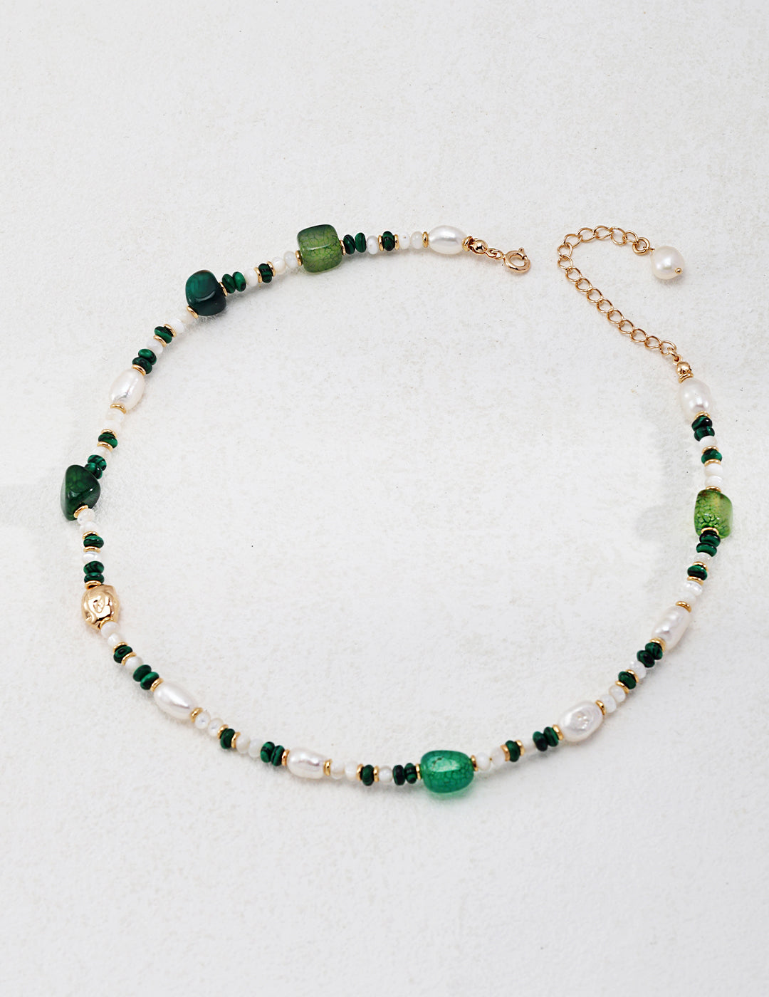 Sterling silver pearl agate necklace