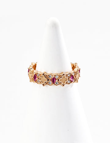 Sterling silver vintage zircon ring