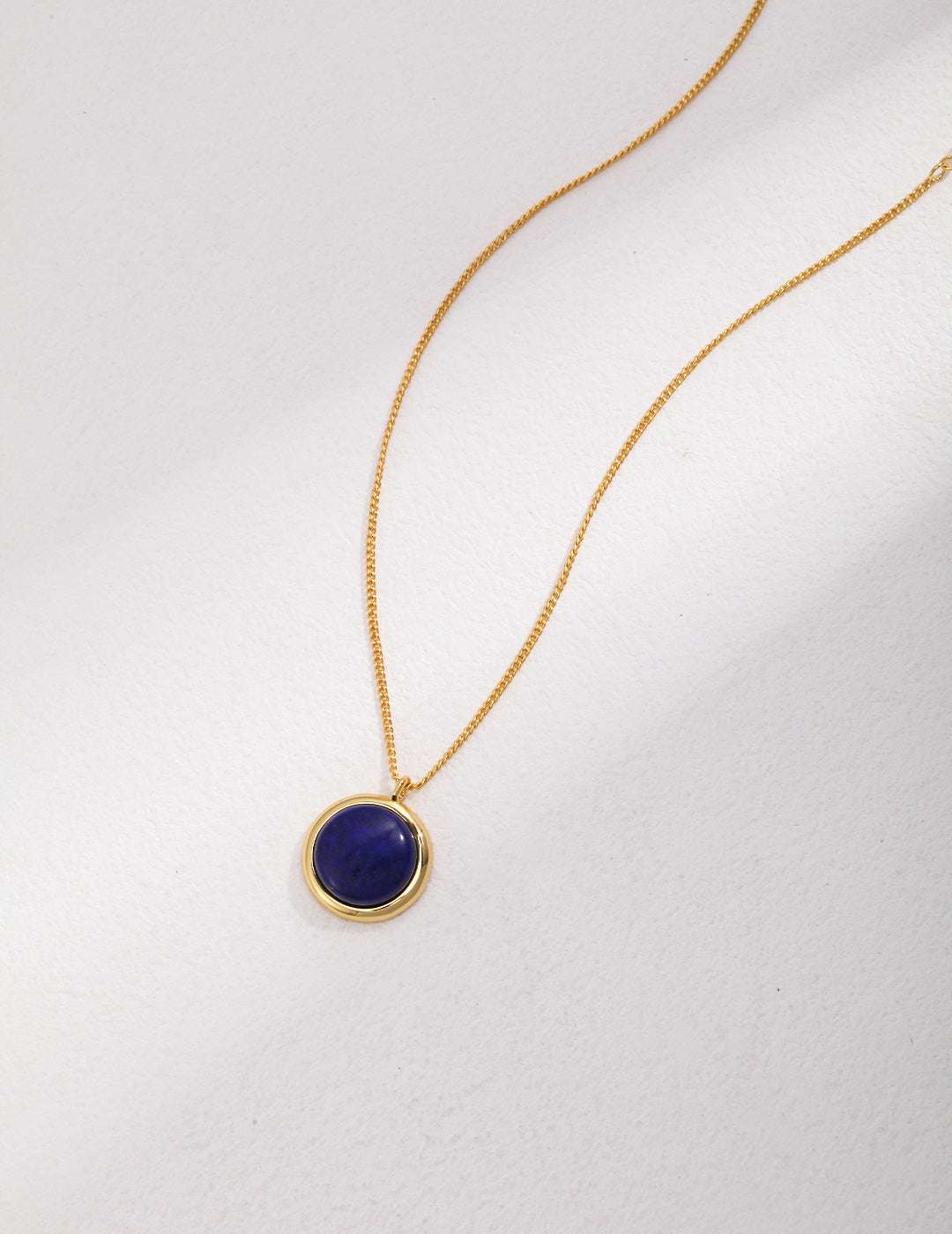 Sterling Silver Natural Lapis Lazuli Necklace