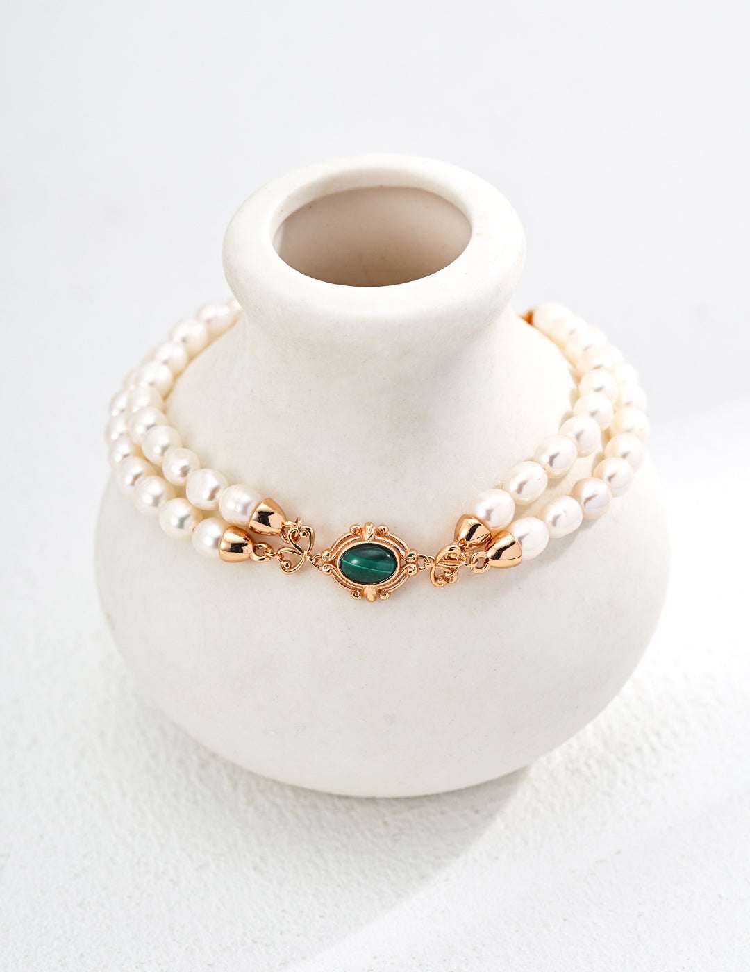 Simple Natural Pearl Malachite Bracelet