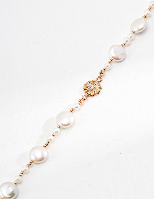 Sterling silver pearl necklace