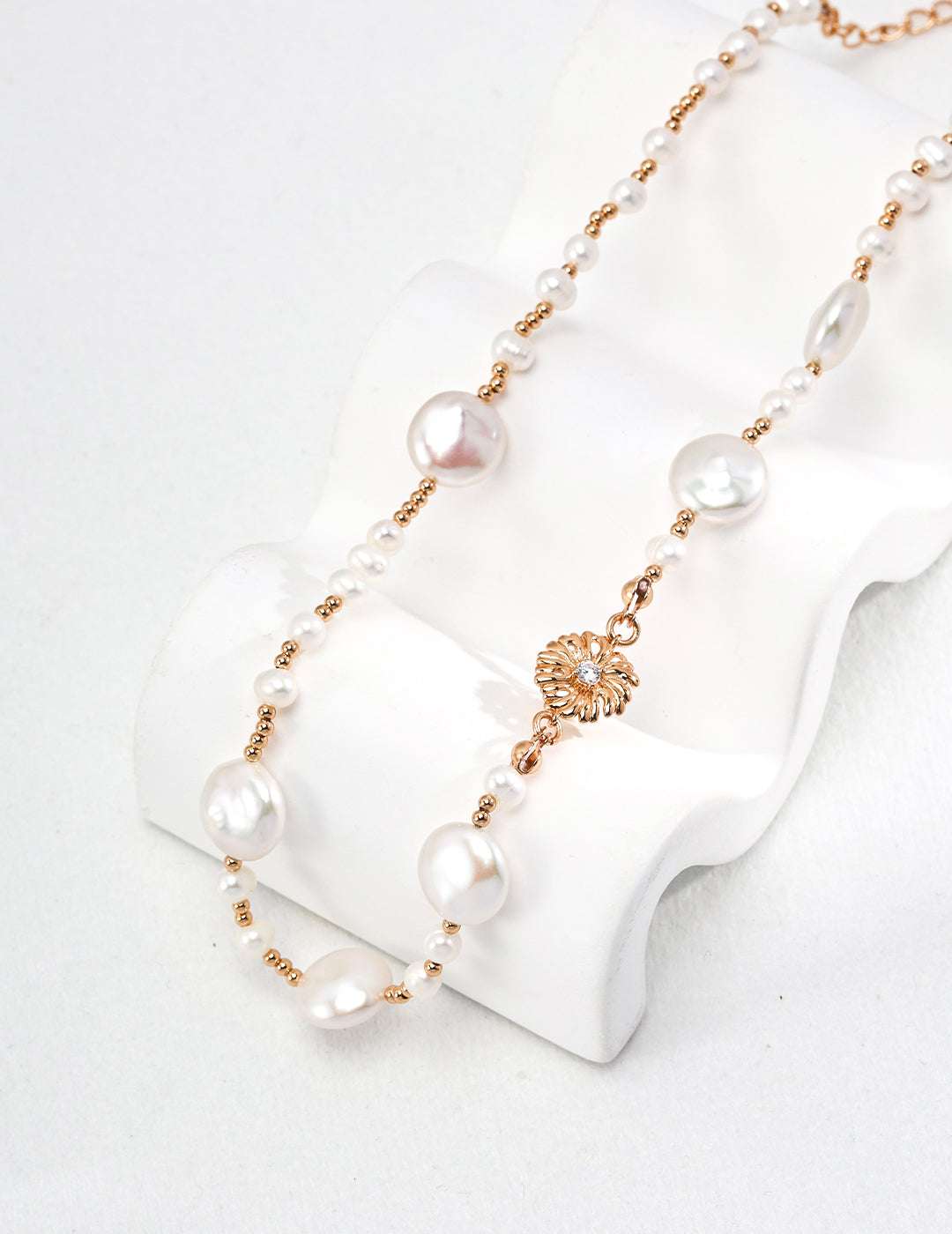 Sterling silver pearl necklace